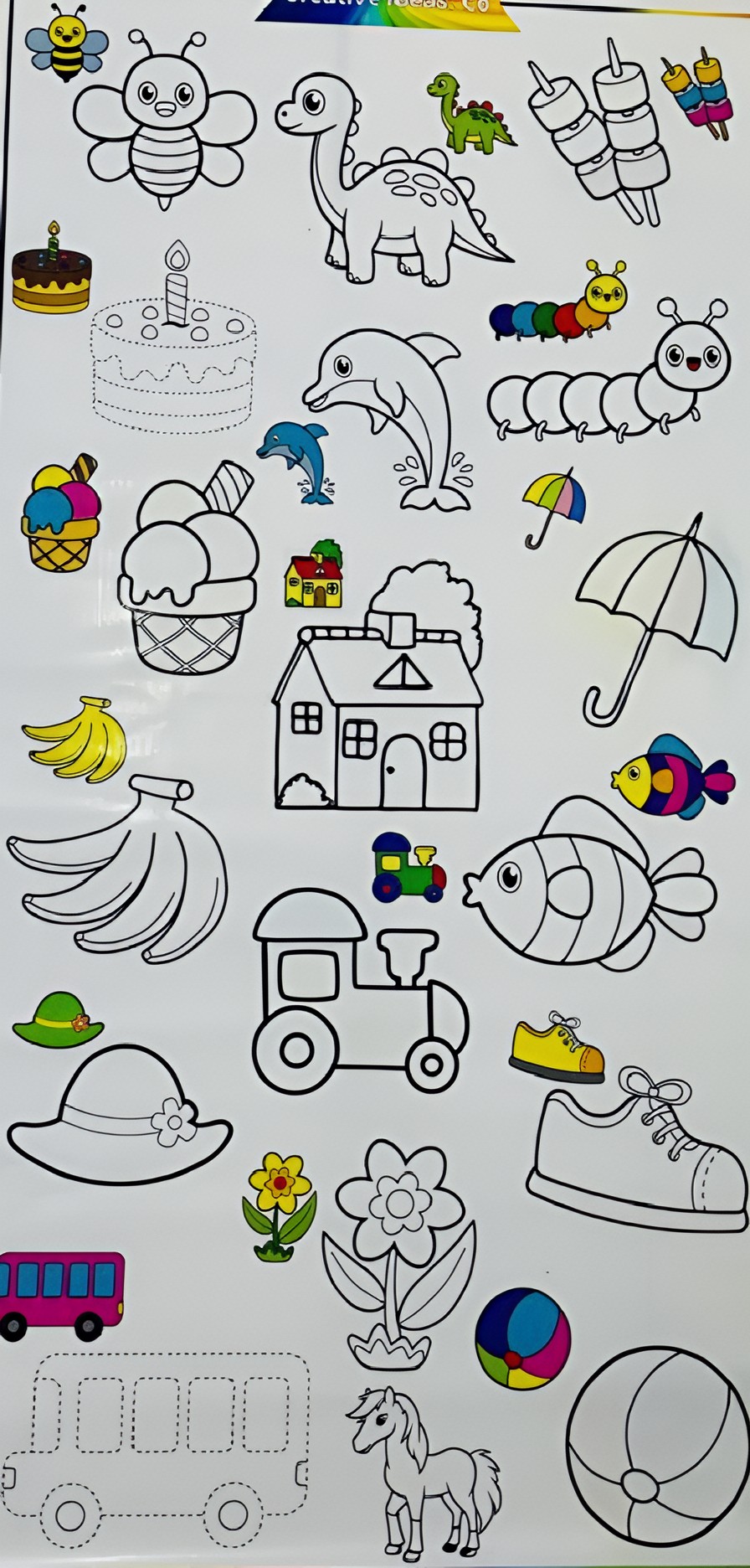 Customised Kids Colouring Mat Reusable